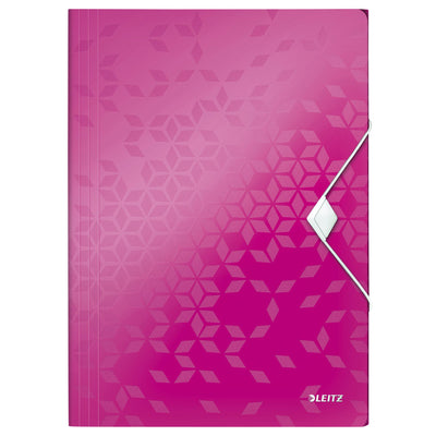 Leitz - Elasto-Ordner WOW A4 3 Klappen PP rosa