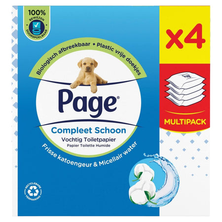 Page -  Vochtig toiletpapier  compleet schoon 38vel | 3 stuks
