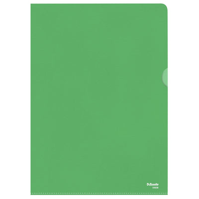 Esselte - Einsteckmappe L-Modell Standard A4 0,11mm PP grün 100 Stück