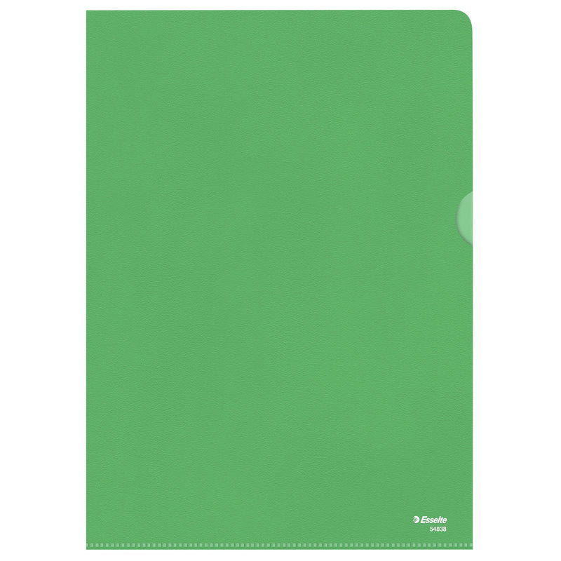 Esselte - Einsteckmappe L-Modell Standard A4 0,11mm PP grün 100 Stück