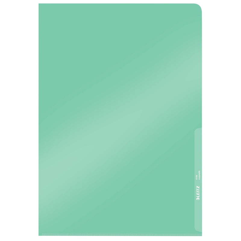Leitz - Einsteckmappe L-Modell kopiersicher 0,15mm PVC A4 grün 100 Stück