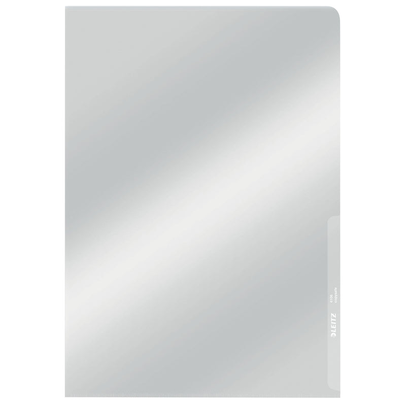 Leitz - Einsteckmappe L-Modell kopiersicher 0,15mm PVC A4 glasklar 100 Stück