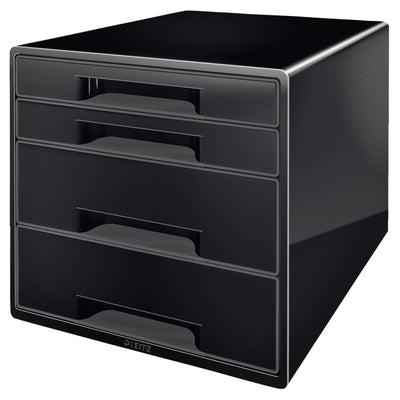 Leitz - Schubladenelement WOW CUBE A4 maxi 4 Schubladen schwarz