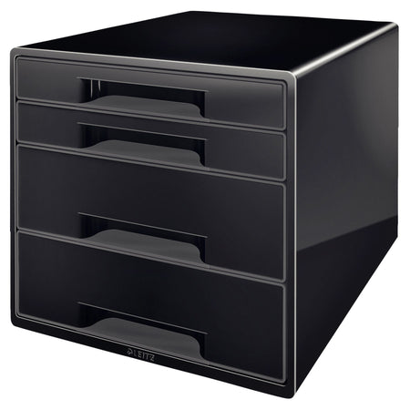 Leitz - Schubladenelement WOW CUBE A4 maxi 4 Schubladen schwarz