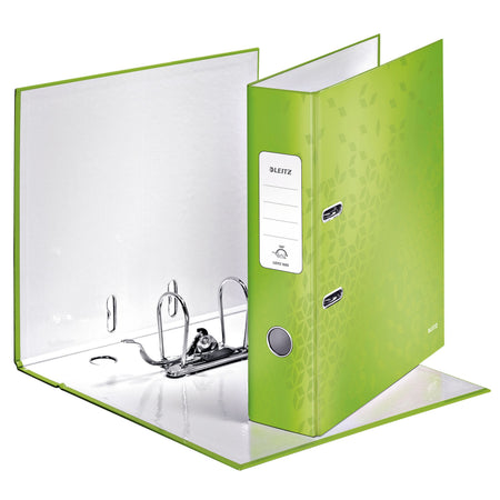 Leitz - Ordner Wow 180° laminiert 80mm A4 grün | 10 Stück