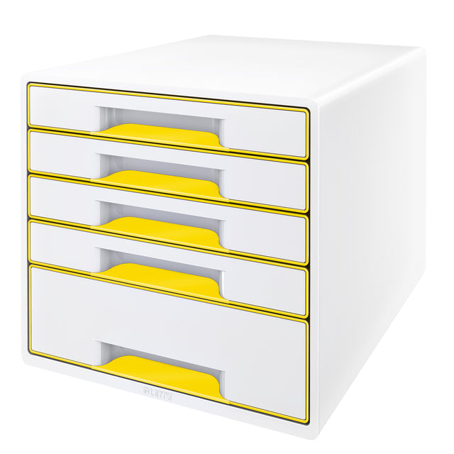 Beladener Block Leitz Wow Cube 5 beladenes Weiß/Gelb