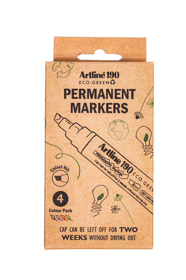 Artline -  Permanent marker  190 eco schuin 2-5mm ass