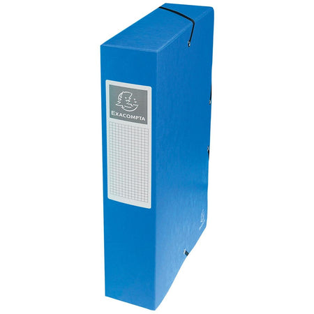 Exacompta - Elastobox Exabox blau, Rückseite 6 cm