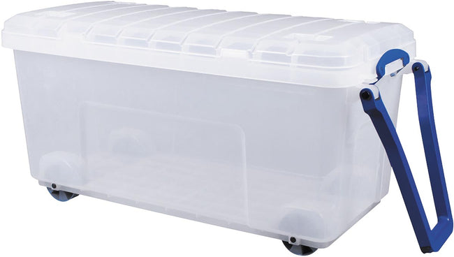 Really Useful Box -  Box opbergkoffer op wieltjes 160 l, transparant