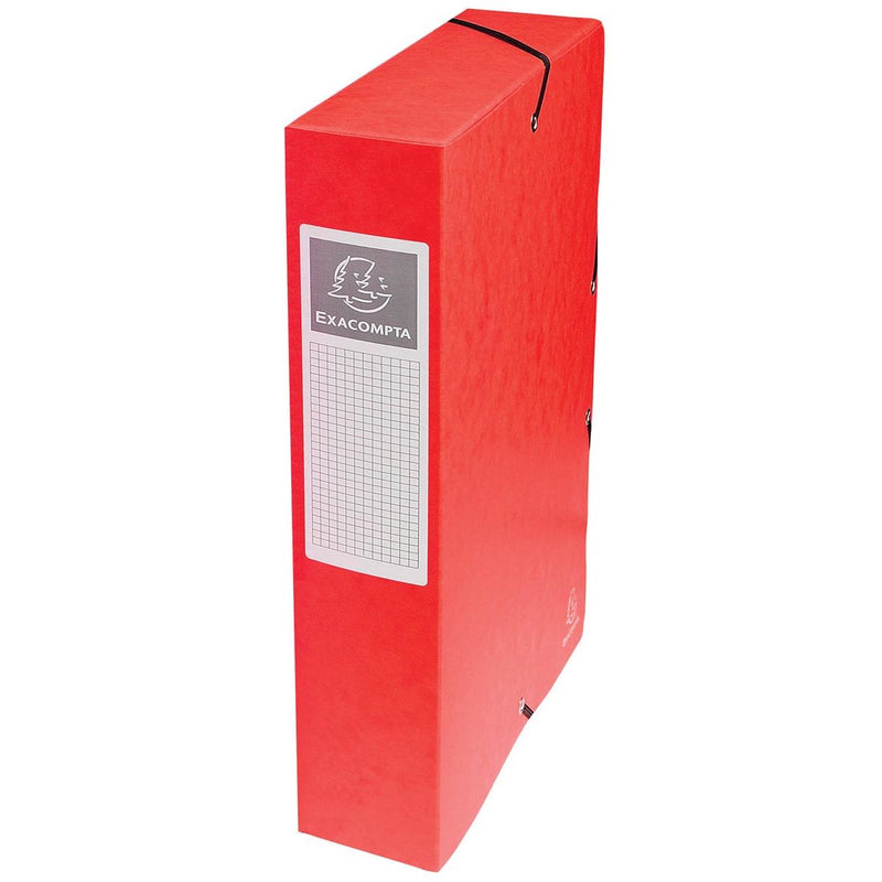 Exacompta - Elastobox Exabox rot, Rückseite 6 cm