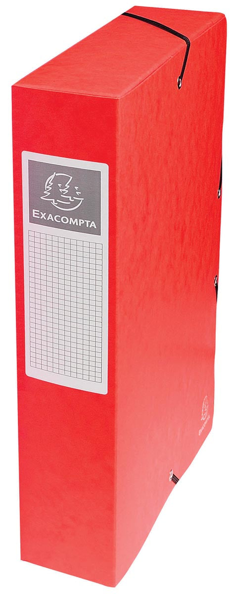 Exacompta - Elastobox Exabox rot, Rückseite 6 cm
