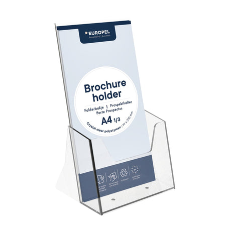Europel - Prospekthalter Peel 1/3 A4 transparent