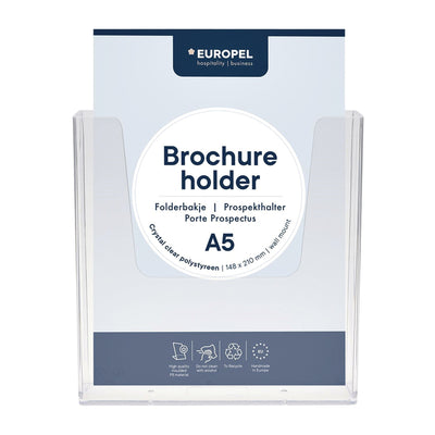 Europel - Prospekthalter Peel Wall A5 transparent