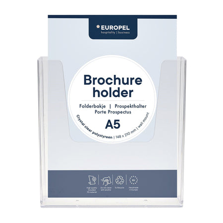 Europel - Prospekthalter Peel Wall A5 transparent