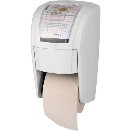 100 % umweltfreundlich – Toilettenpapierspender | Tandem | 31x18x weiß | 1 Stk