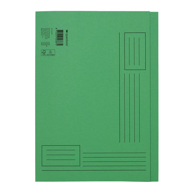 Quantore - Faltmappe A4 unebene Seite 250gr grün
