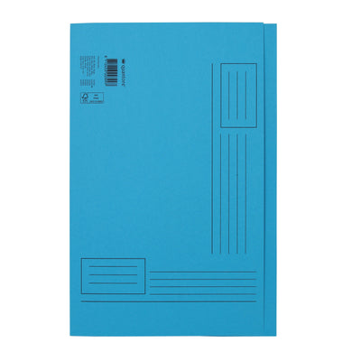 Quantore - Faltmappe für unebene Seiten 250gr blau | 10 Stück