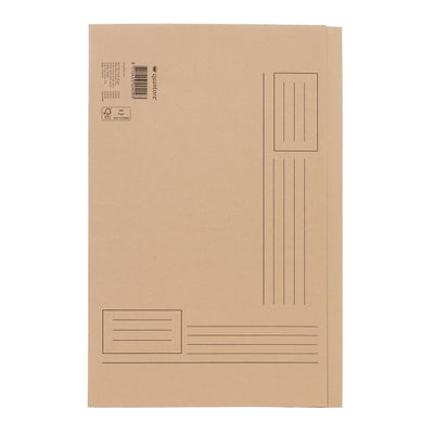 Quantore - Faltmappe Folio unebene Seite 250gr beige | 10 Stück