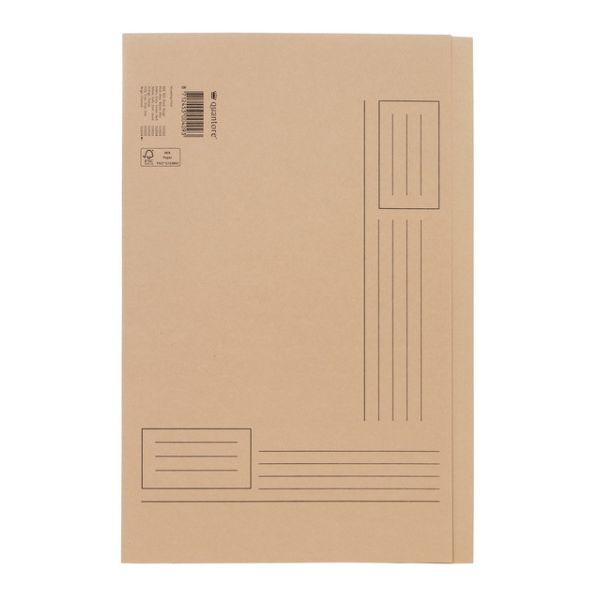 Quantore - Faltmappe Folio unebene Seite 250gr beige
