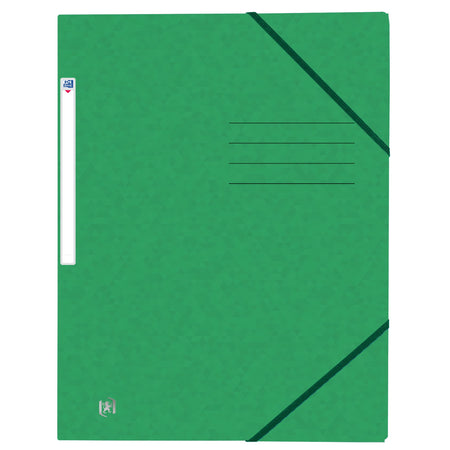 Oxford - Elastomap Top File+ A4 3 Klappen 390gr grün | 10 Stück