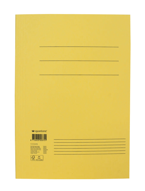 Quantore - Aktenordner Folio 300gr gelb | 50 Stück