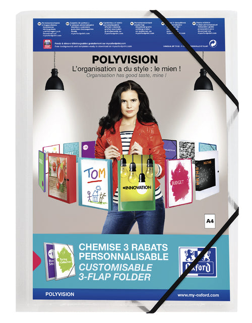 Elastomap Oxford Polyvision A4 mit Insektenbeutel 3 Ventile PP transparent