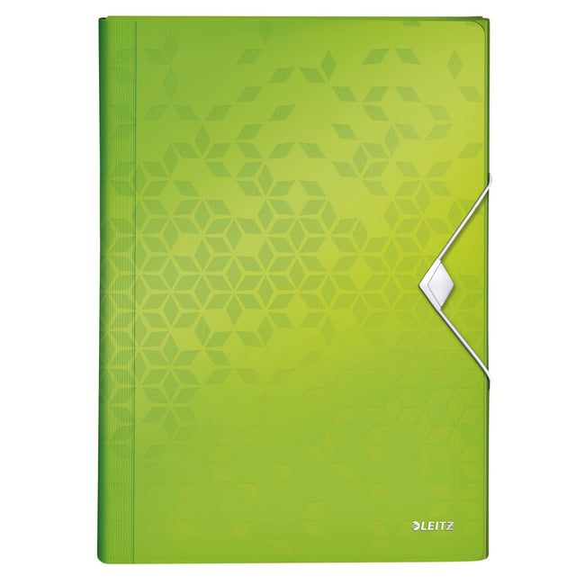 Leitz - Projektmappe WOW für A4 6 Fächer PP grün | 5 Stück