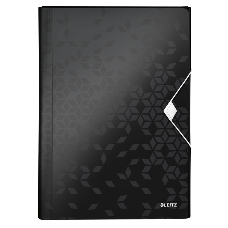 Leitz - Projektmappe WOW für A4 6 Fächer PP schwarz