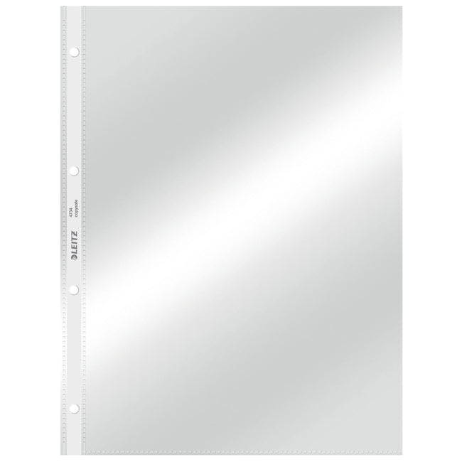 Leitz - Ausstellungstasche Standard-Kopierschutz 0,09 mm 4-Loch PVC A4 glasklar 100 Stück