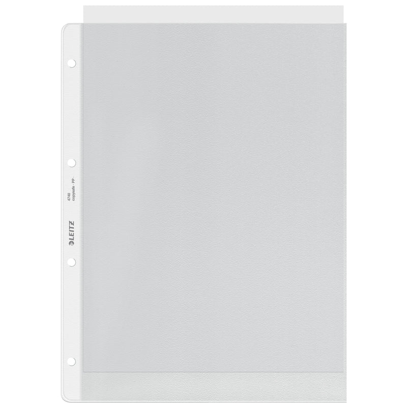 Leitz - Sichttaschen-Kopierschutz 0,12 mm 4-Loch PP A4 transparent 100 Stück