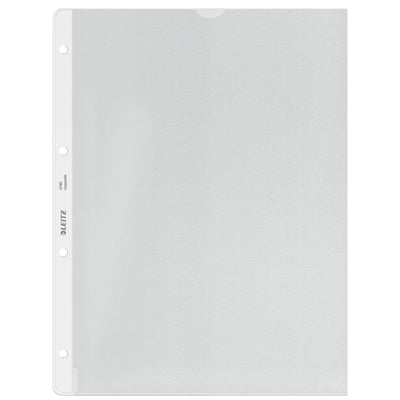 Leitz - Präsentationstasche mit Aussparung, kopiersicher, 0,13 mm PP, A4, transparent, 100 Stück