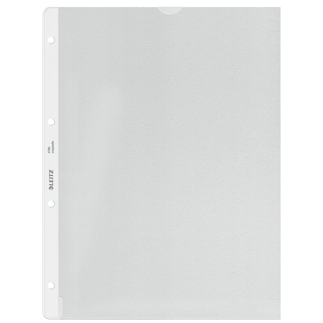 Leitz - Präsentationstasche mit Aussparung, kopiersicher, 0,13 mm PP, A4, transparent, 100 Stück