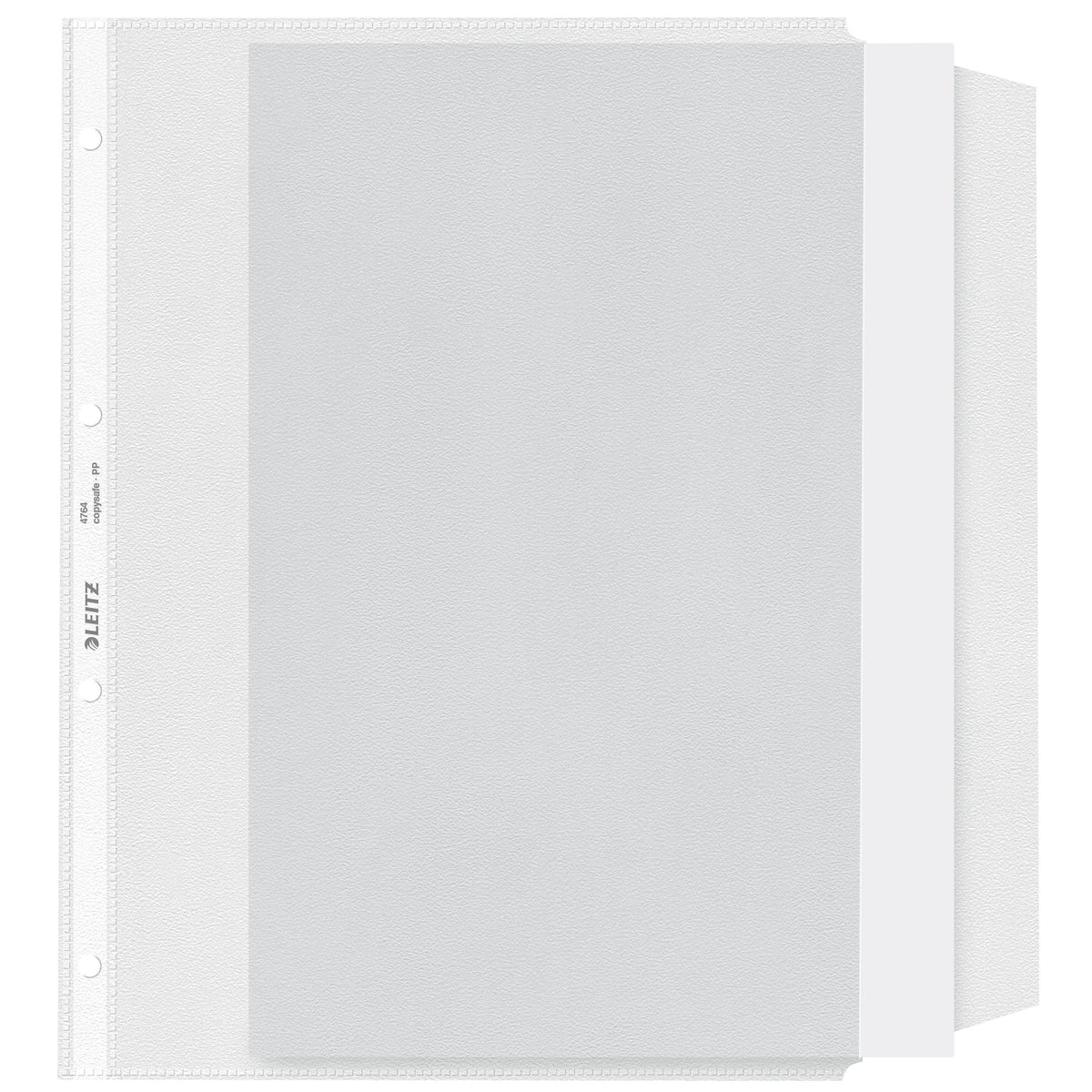 Leitz - Präsentationstasche mit Klappe, kopiersicher, 0,13 mm, PP, A4, transparent, 50 Stück