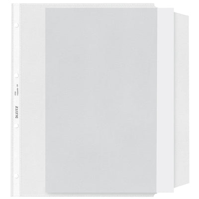 Leitz - Präsentationstasche mit Klappe, kopiersicher, 0,13 mm, PP, A4, transparent, 50 Stück