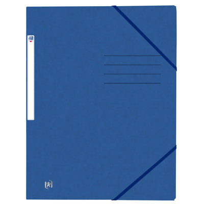 Oxford - Elastomap Top File+ A4 3 Klappen 390gr blau | 10 Stück
