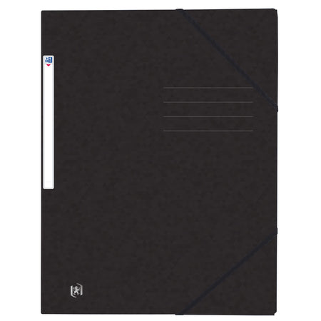 Oxford - Elastomap Top File+ A4 3 Klappen 390gr schwarz | 10 Stück