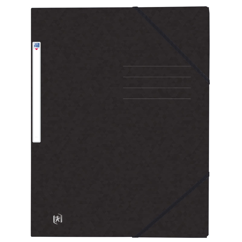 Oxford - Elastomap Top File+ A4 3 Klappen 390gr schwarz | 10 Stück
