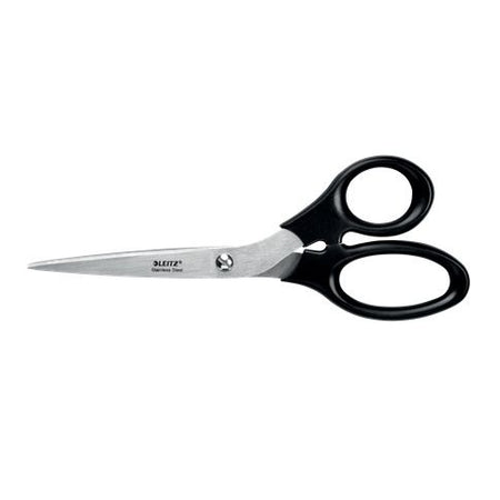 Leitz - Schere, 20 cm, Edelstahl, schwarz, im Blister