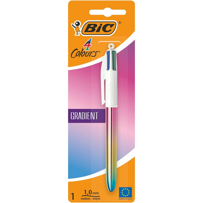 Bic – Colors Gradient 4-Farben-Kugelschreiber, mittel, klassische Schreibfarben, im Blister