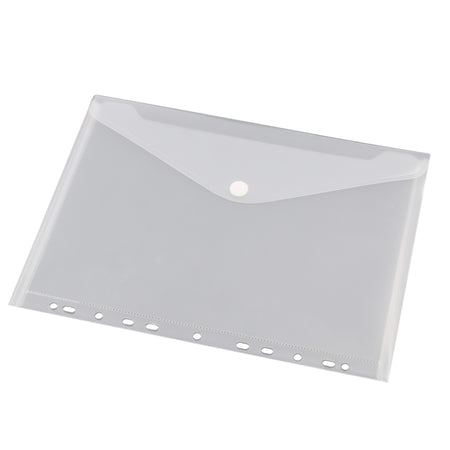 Quantore - Umschlagtasche A4 240x310mm 11-Loch PP transparent weiß | 10 Stück