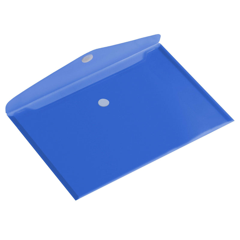 HF2 - Umschlagtasche A4 335x240mm quer PP transparent blau | 10 Stück