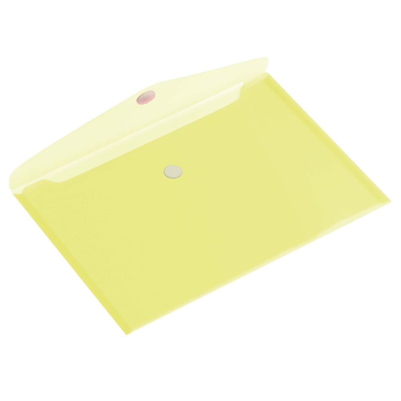 HF2 - Umschlagtasche A4 335x240mm quer PP transparent gelb | 10 Stück