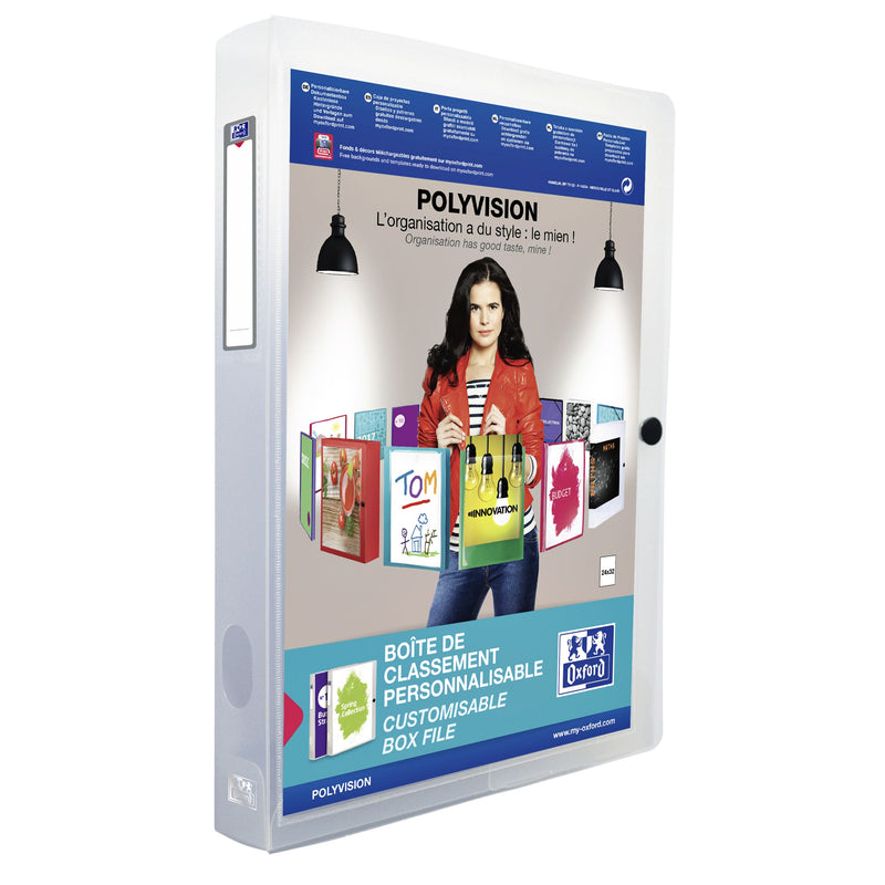 Oxford - Sammelbox Polyvision 40mm 0,7mm PP transparent | 8 Stück