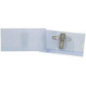 Abzeichenhalter mit Sicherheitsnadel 40x75mm + Karte 100 Teile