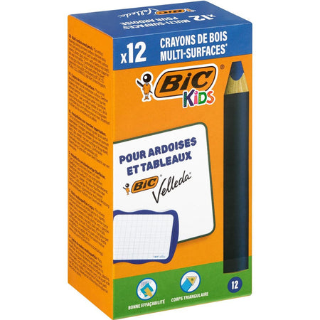 Bic Kids - Whiteboard-Stift Kids Multi Surface, blaue Box mit 12 Stück