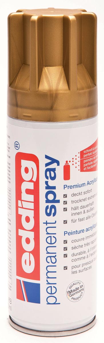 Edding - Farbspraydose 5200 Permanentspray Matt Rich Gold