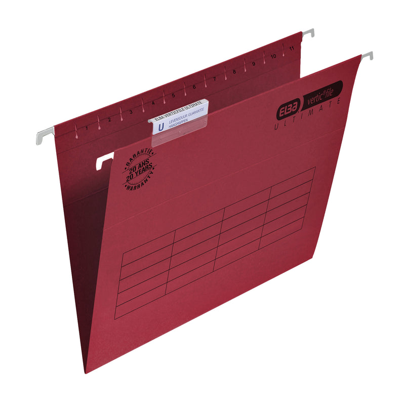 Elba - Hängemappe Verticfile e A4 V unten rot | 25 Stück