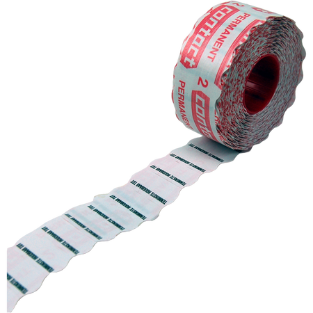 Kontakt - Etikett | Datumsetikett | Papier | dauerhaft | 26x12mm | weiß | 18 Rollen