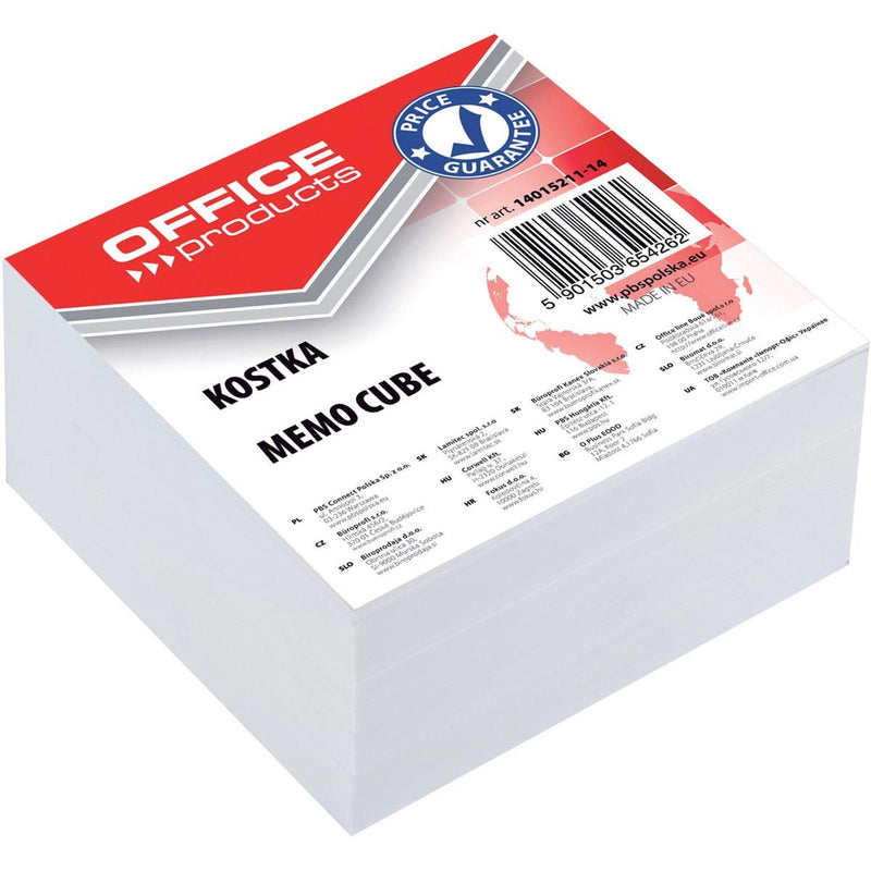 OFFICE products -   vulling memokubus, 8,5 x 8,5 x 4 cm, wit