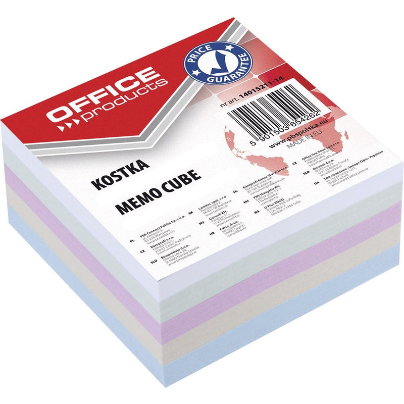 OFFICE products -   vulling memokubus, 8,5 x 8,5 x 4 cm, geassorteerde kleuren